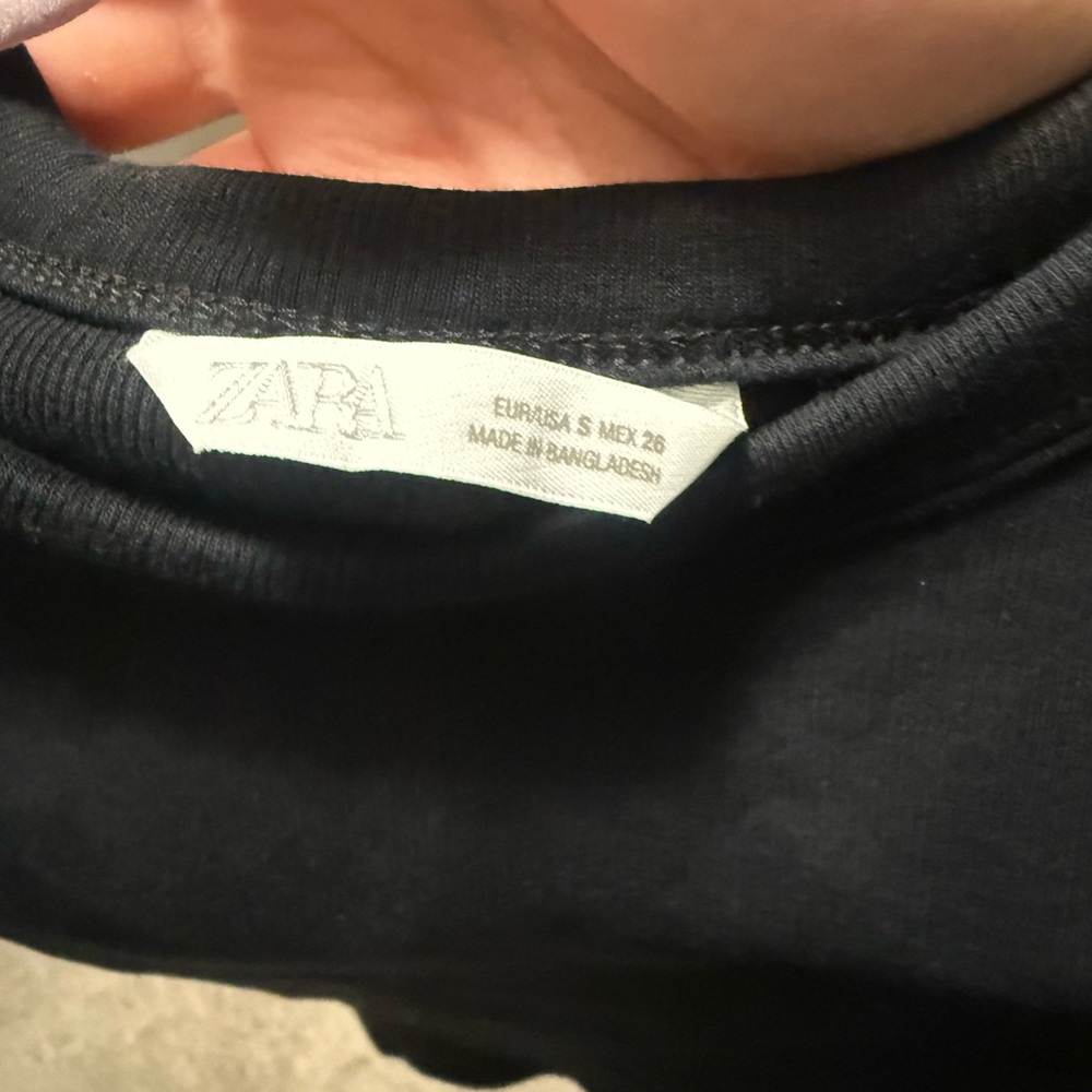 Zara Black Ribbed Top - Picture 2 of 2
